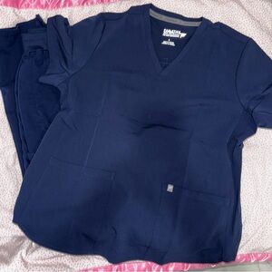 Fabletics Dark Blue Scrub Set